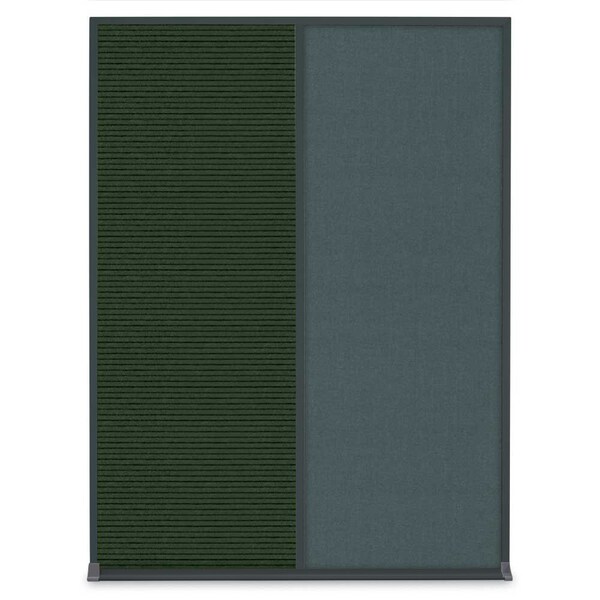 United Visual Products Single Door Radius Plus Corkboard, 18"X UV8000PLUS-BLACK-COBACC - main